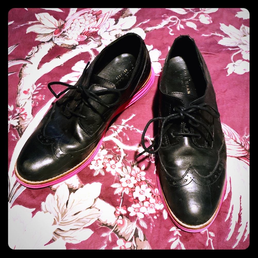 Cole Haan Air Grand Original Black Leather Oxford